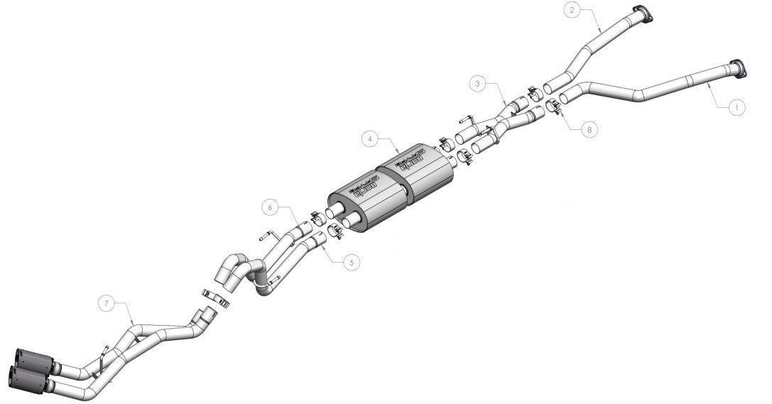 Borla Exhaust System Kit 140940BC product image 2