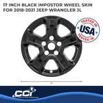 Coast2Coast Wheel Skin, 17 in, 5 Spokes, Gloss Black, Set Of 4 - IWCIMP420BLK