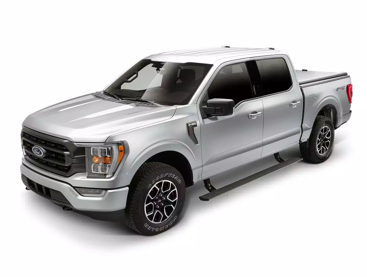 AMP Research Running Board, Textured Powder Coated, Black, Die Cast Aluminum - 76252-01A