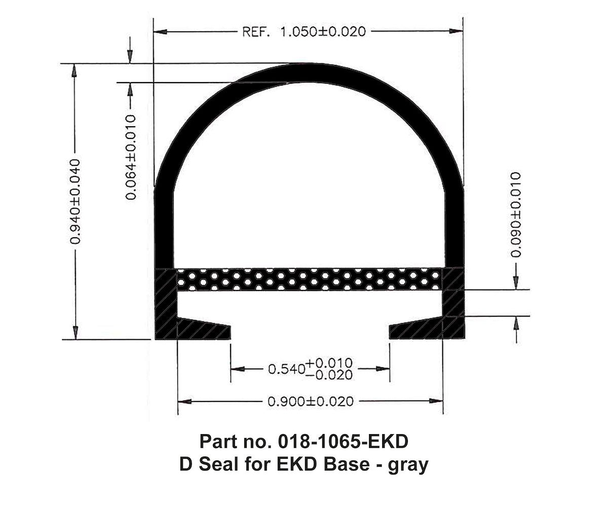AP Products Slide Out Seal, 1 in Width x 15/16 in Height x 35 ft Length - 018-1065-EKD