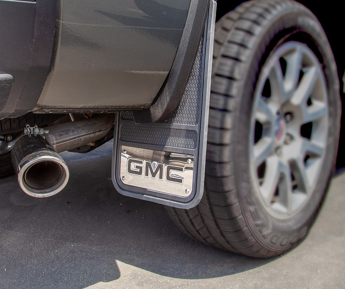 Plasticolor Mud Flap, GMC Logo With Stainless Steel Insert, Set Of 2 - 001842R01