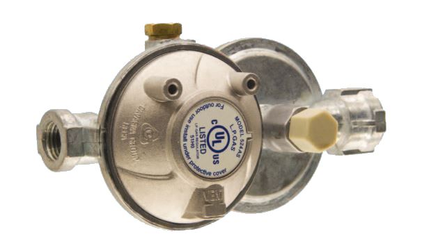 Cavagna Group Propane Regulator, Excess Flow POL (Prest-o-Lite) Inlet x 3/8 in Female NPT Outlet, 160000 BTU Per Hour - 52-A-490-0020