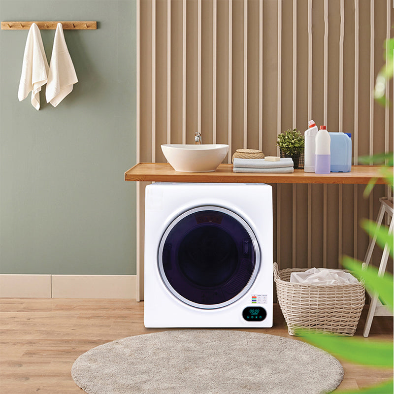 Pinnacle Appliances Clothes Dryer, 24 in Width x 28 in Height x 22 in Depth, White, Stainless Steel Drum - 21-852W