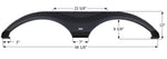 Icon Fender Skirt, 68-1/8 in Length x 12 in Height, Black - 15158