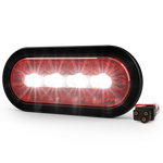 Ecco Electronic Warning Light, ED Series, 7.5 in Oval, Directional Amber/White LED - ED3060AW