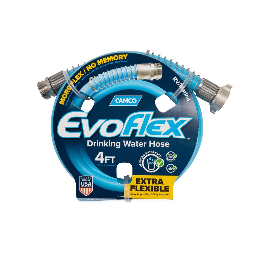 Camco Fresh Water Hose, 5/8 in Internal Diameter, 4 ft Length, 100 PSI Working Pressure - 22590