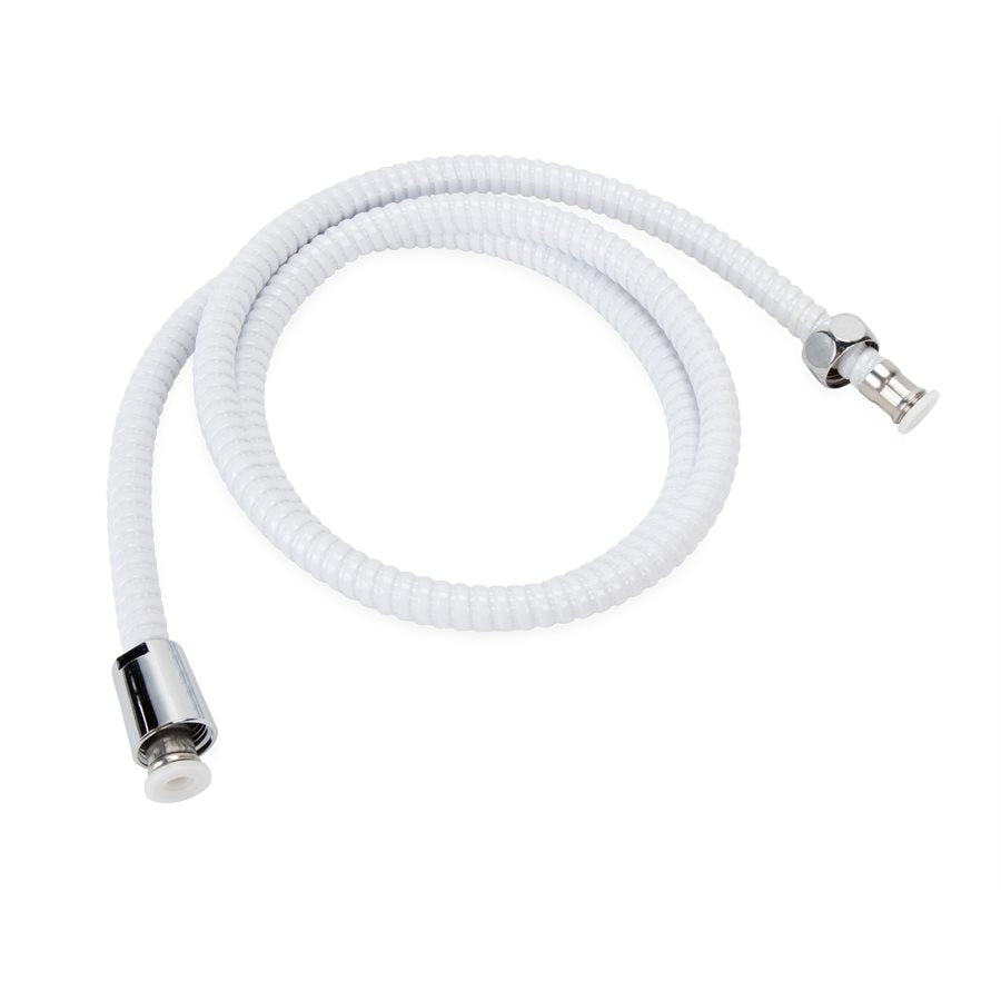 Camco Shower Head Hose, 60 in Length, Fits Standard 1/2 in Shower Arm, White - 43717