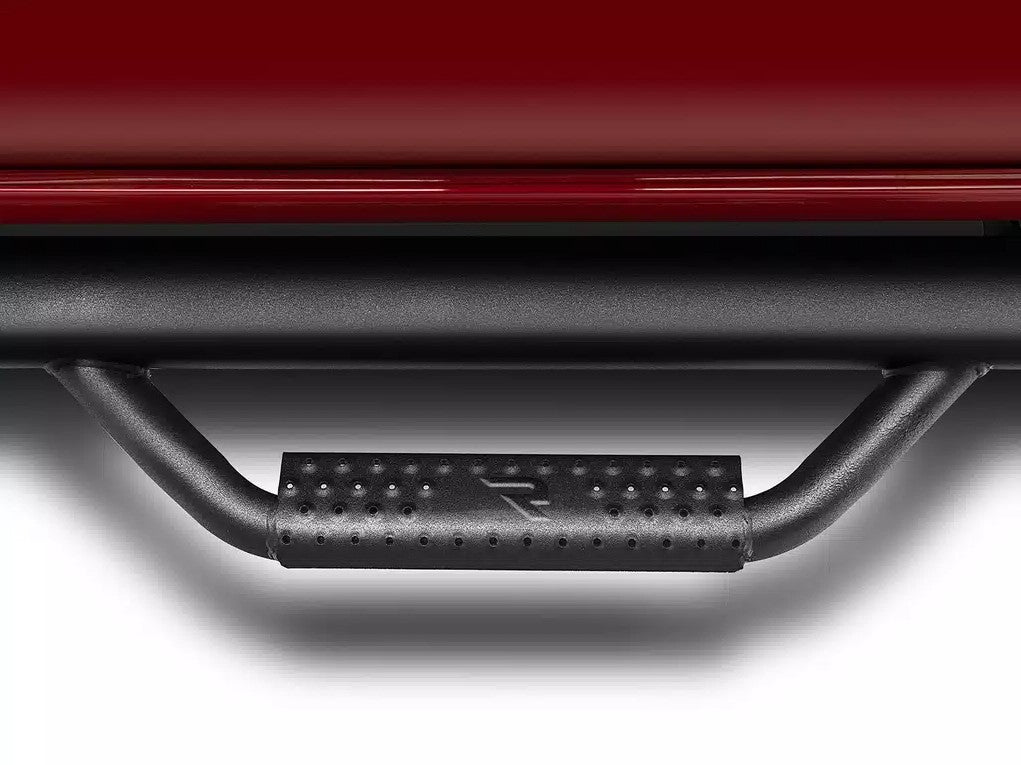 N-Fab Nerf Bar, W2W Series, 2 in Round Bent, Black Textured Powder Coated Steel - T1164RL