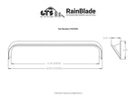 GT Styling Rainguard, Fits 38 To 41 in RV Window/Door, Tape-On With 3M Double Side Acrylic Tape - RV2038
