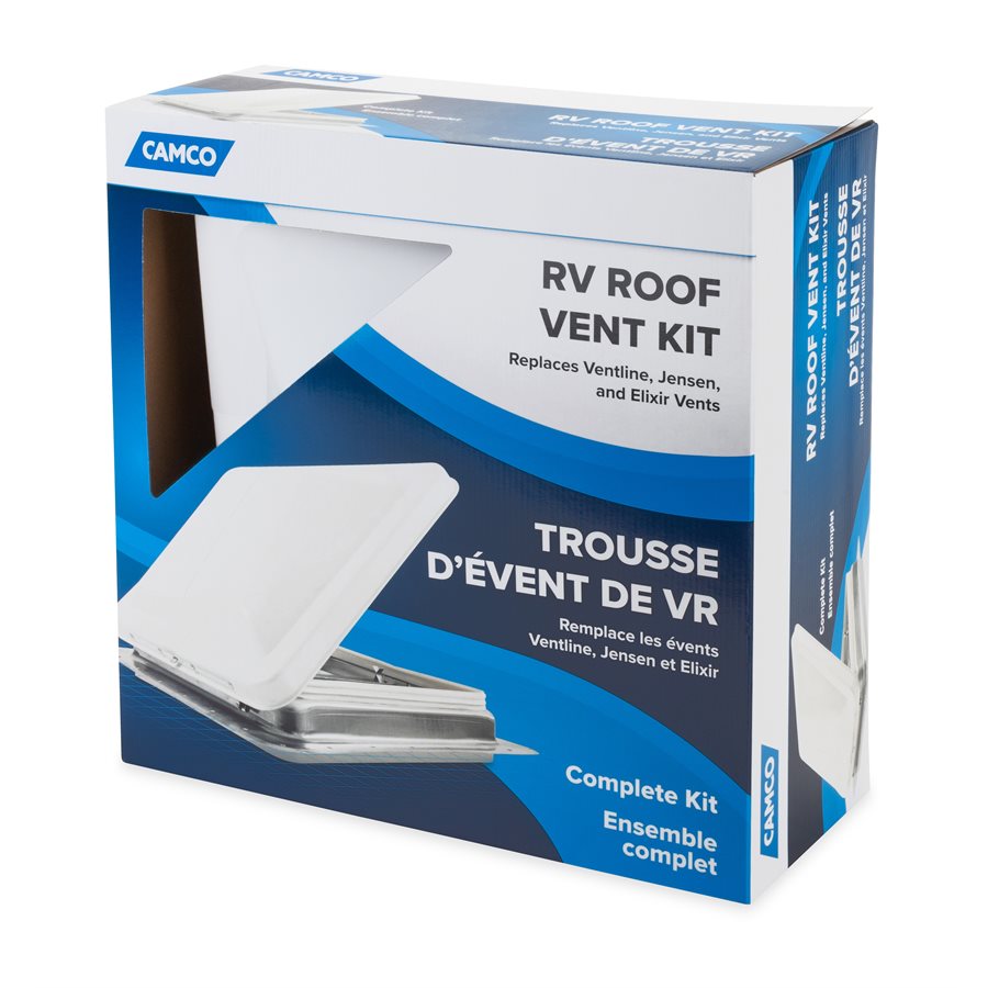 Camco Roof Vent, For 14 in x 14 in, White, Aluminum Base With Plastic Cover - 40480