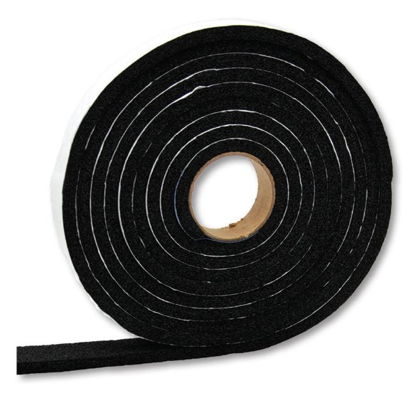 AP Products Multi Purpose Weather Stripping, 5/16 in Thickness x 1 in Width x 10 ft Length, Black - 018-516110