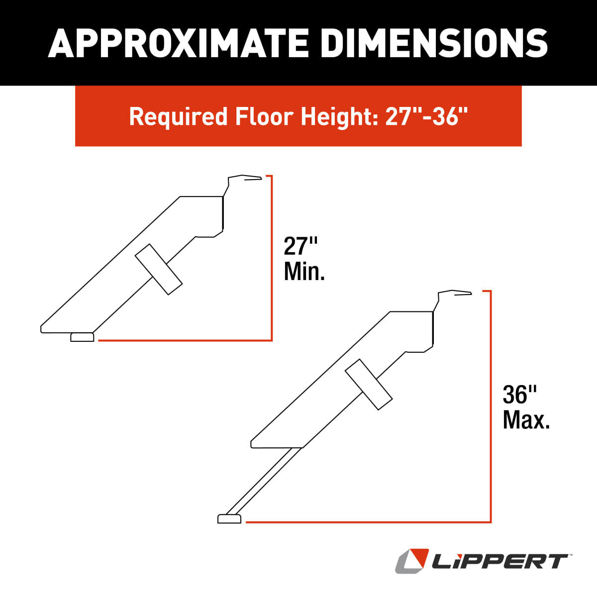 Lippert Entry Step, SolidStep  3.0, 3 Manual Fold-Up Steps, With 8 in Rise - 791572
