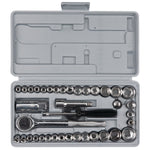 Performance Tool Socket Set, 1/4 in/3/8 in Drive, Set Of 40 - W1173