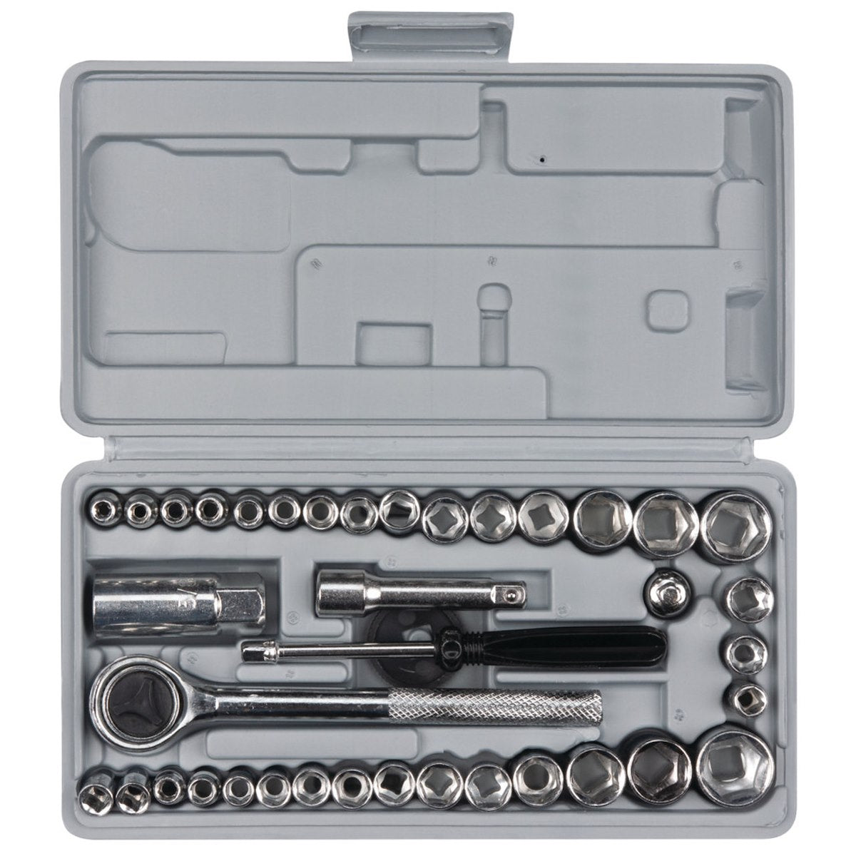 Performance Tool Socket Set, 1/4 in/3/8 in Drive, Set Of 40 - W1173