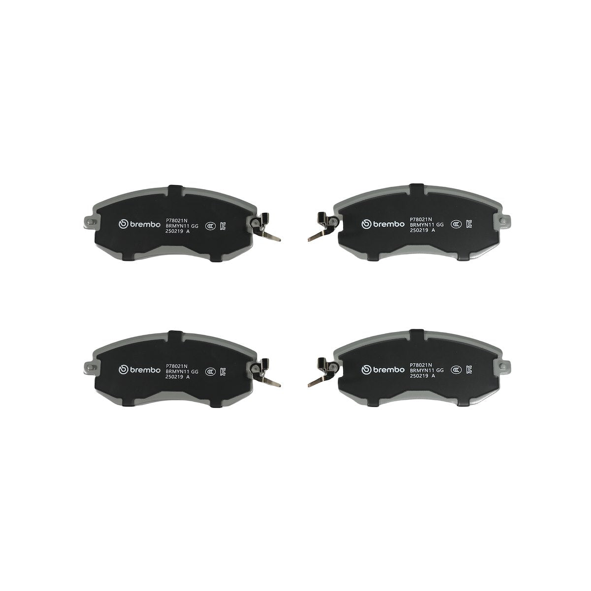 Brembo Brake Pad, FMSI Number D1539-7880, Ceramic, Set Of 4 - P78021N
