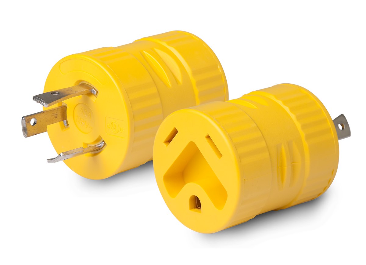 Marinco Power Cord Adapter, 30 amp Male To 30 amp Female - 125A