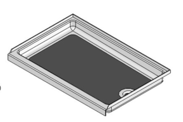Specialty Recreation Shower Pan, 24 in x 36 in x 3.57 To 4.23 in, White - SP2436WR