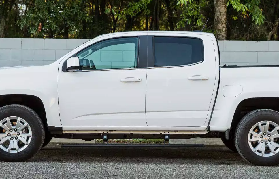AMP Research Running Board, Textured Powder Coated, Black, Die Cast Aluminum - 76153-01A