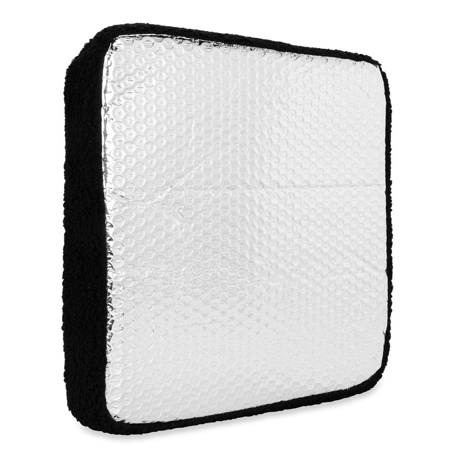 Camco Roof Vent Insulation, For 14 in x 14 in Vents, 2-3/4 in Foam With Reflective Backing And Synthetic Fleece Layer, Black - 45196