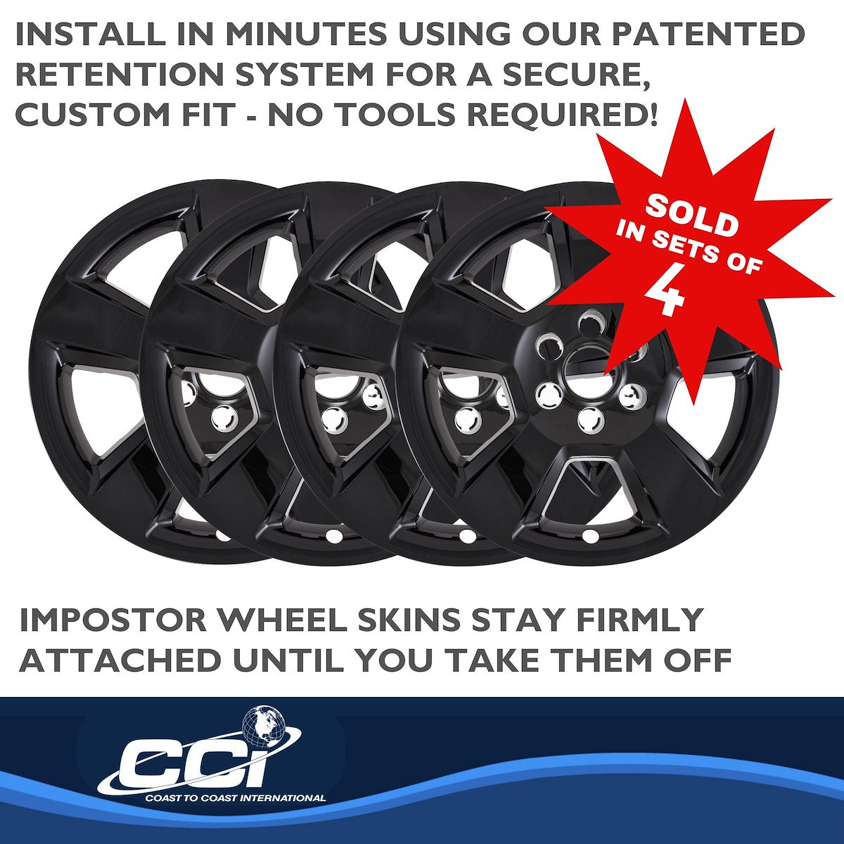 Coast2Coast Wheel Skins & Styled Wheel Covers IWCIMP490BLK product image 5