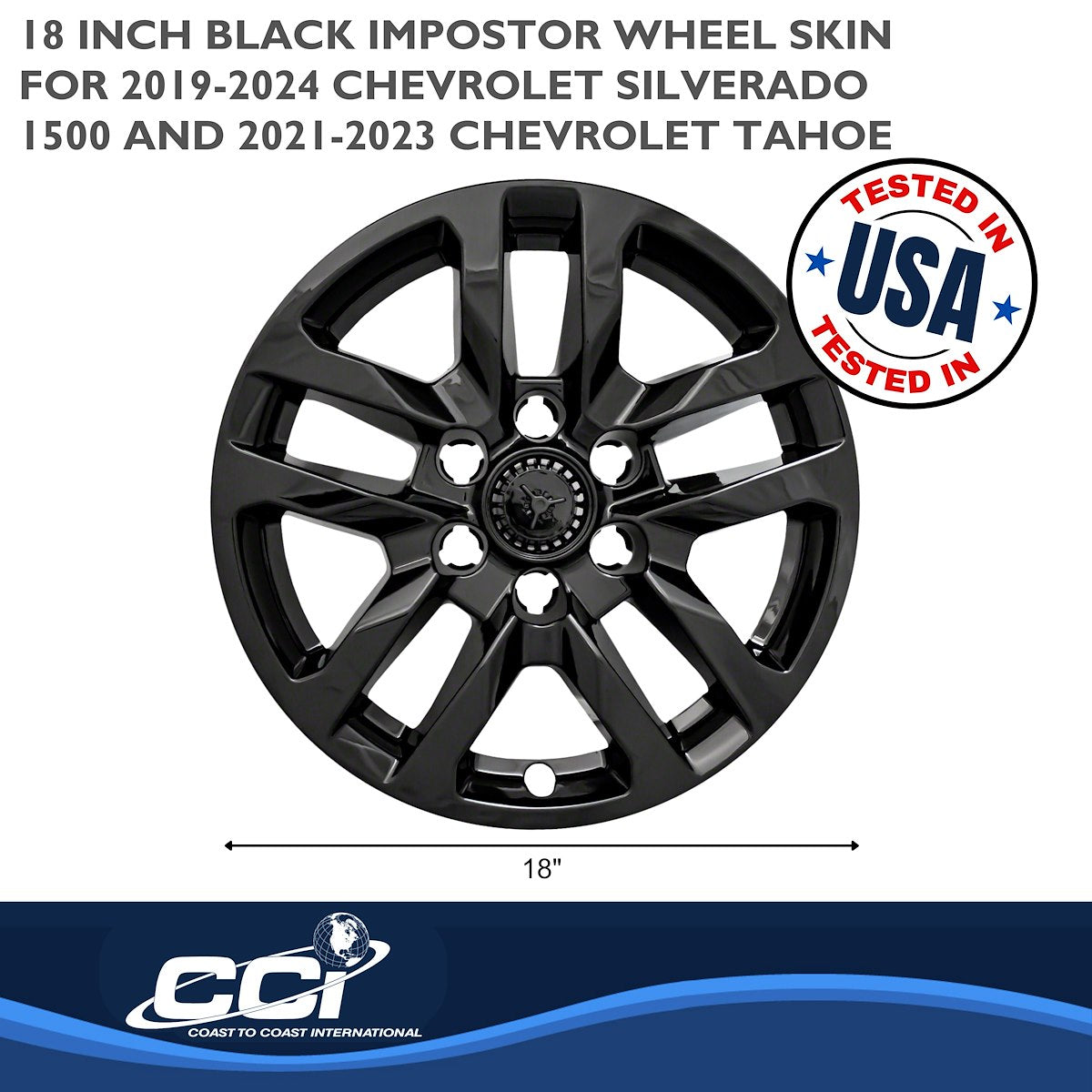 Coast2Coast Wheel Skins & Styled Wheel Covers IWCIMP432BLK product image 3