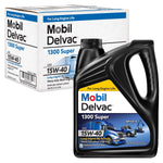 Mobil 1 Oil, Delvac  1300 Super, SAE 15W-40, 1 gal Jug - 122492