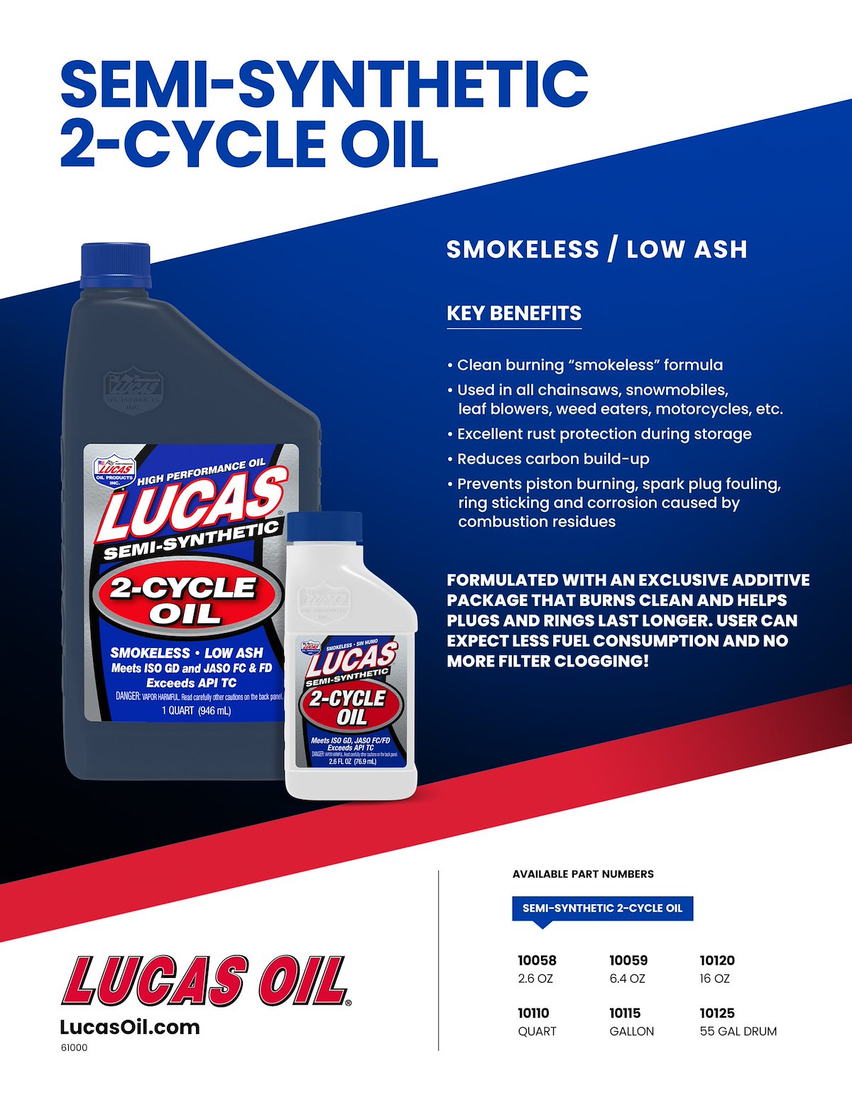 Lucas Oil Oil, SAE 20, 1 qt Bottle - 10110