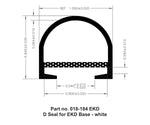 AP Products Slide Out Seal, 1 in Width x 15/16 in Height x 35 ft Length, White - 018-184-EKD