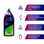 3M Marine Wax, 1 qt Bottle - 36113