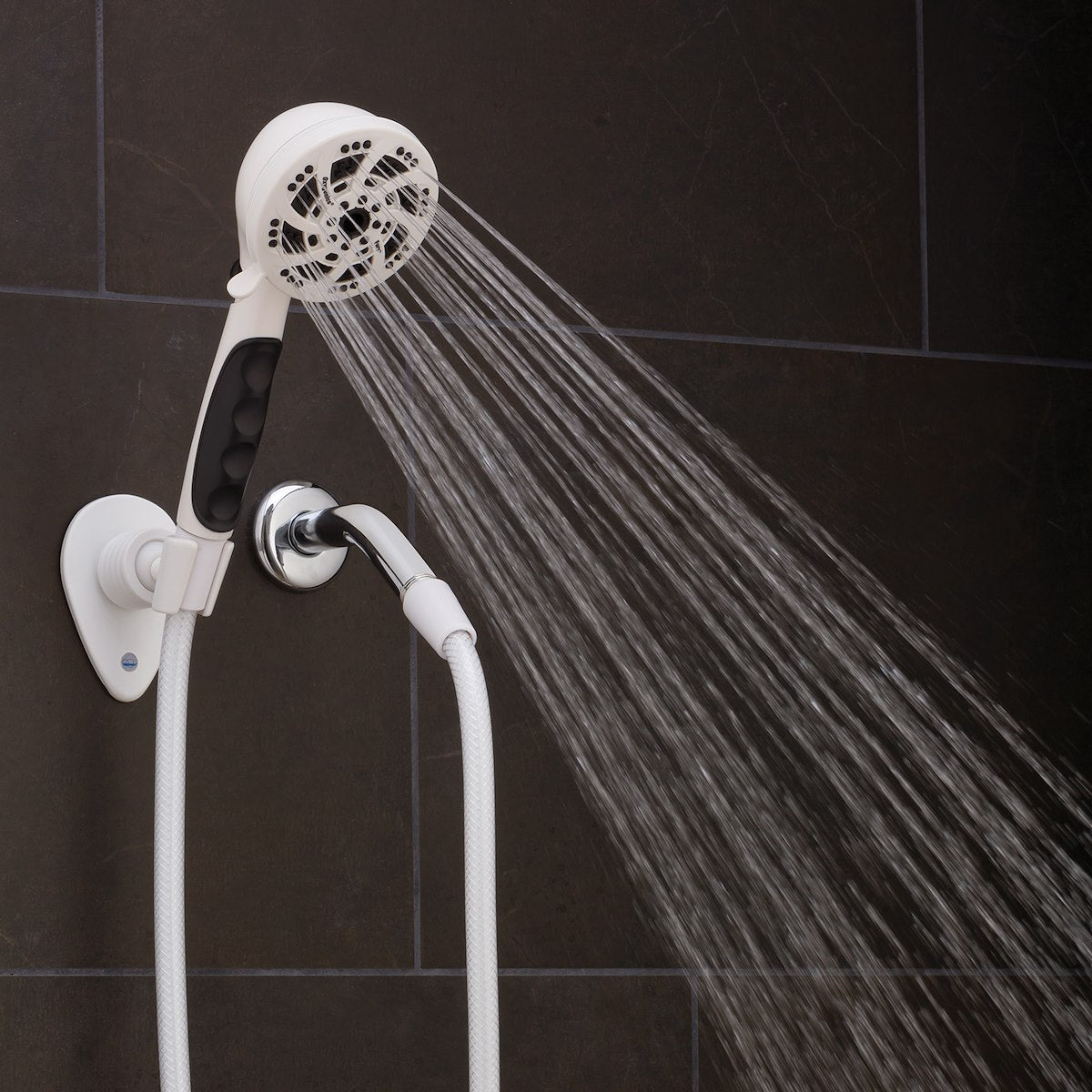 Oxygenics/ ETL Shower Head, Hand Held With 72 in Hose, With 5 Function Spray Settings, 3-3/4 in Outer Diameter - 92789