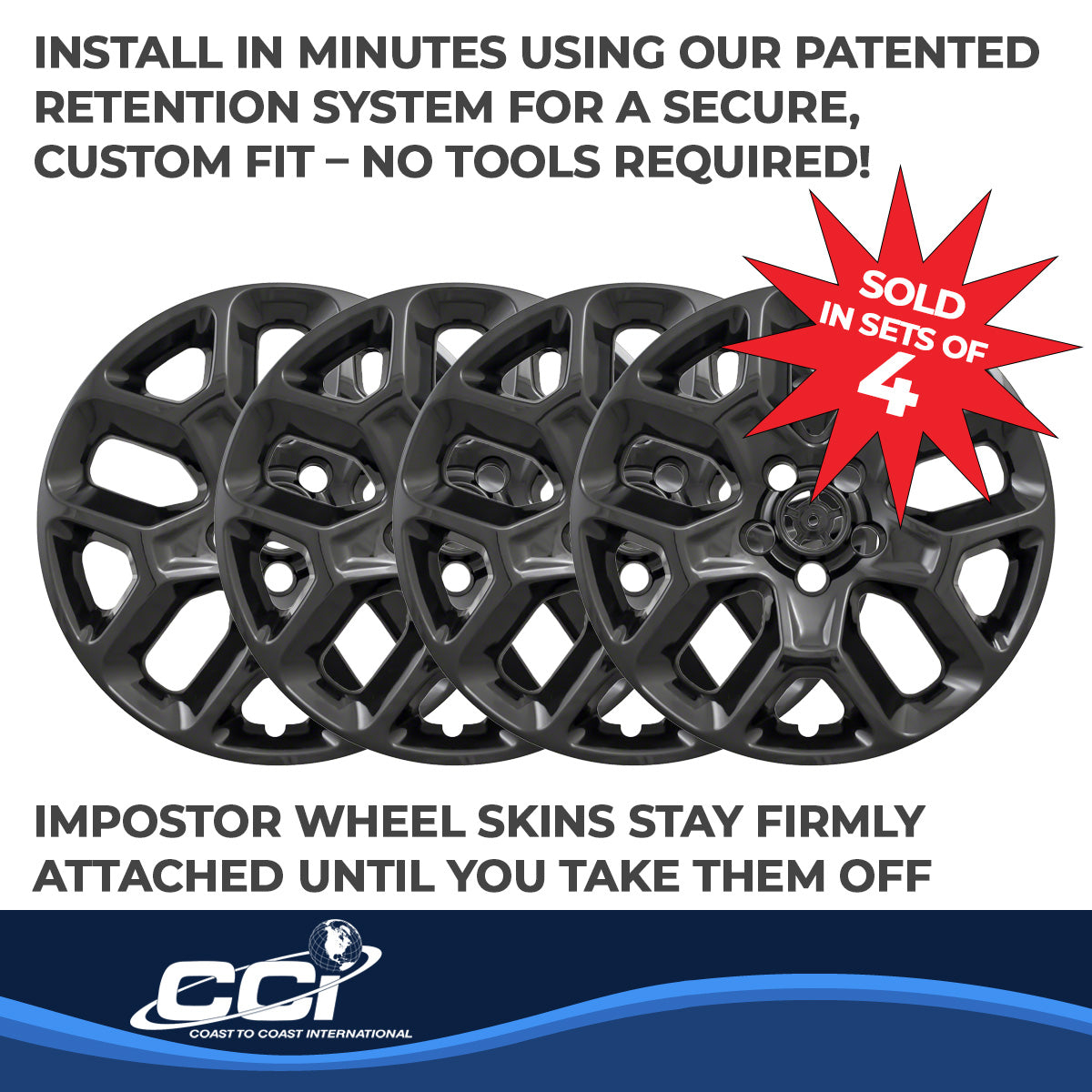 Coast2Coast Wheel Skins & Styled Wheel Covers IWCIMP386BLK product image 4