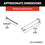 Lippert Entry Step Linkage Arm Clevis Pin, Not For Use With The 25 Series Steps - 379178