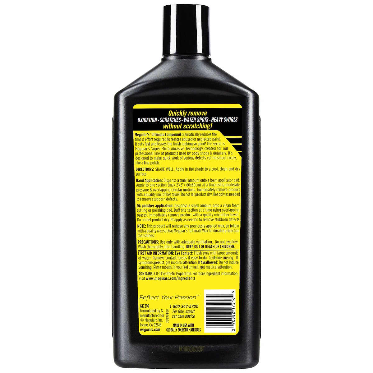 Meguiars Polishing Compound, Classic Series, White, 15.2 oz - G17216