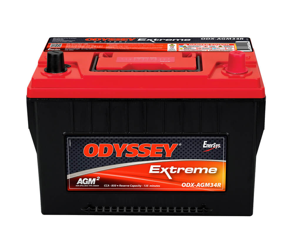 Odyssey Battery Battery, Extreme Series, 34 Group Size, 12 V - ODX-AGM34R