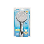 Camco Shower Head, Hand Held With 60 in Hose, With 5 Available Spray Settings, Fits Standard 1/2 in Shower Arm - 43713