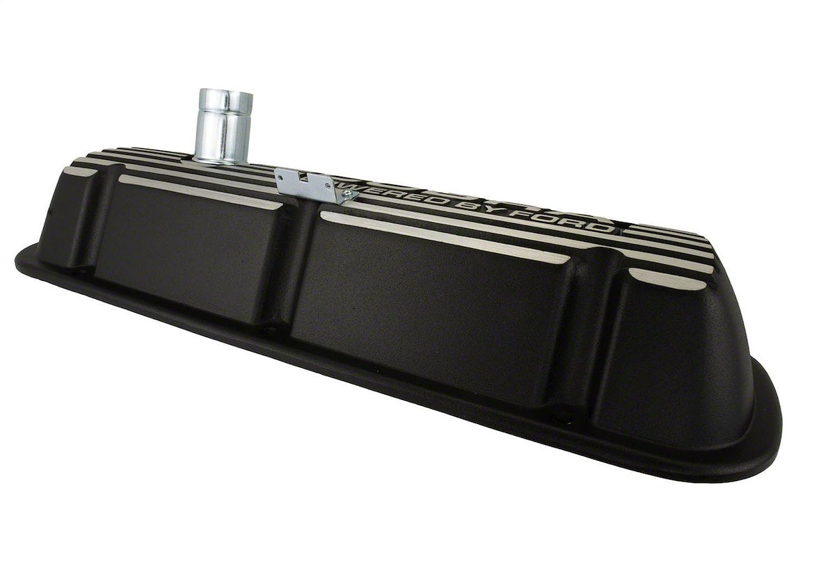 Ford Performance Valve Cover, Black Satin, Die-Cast Aluminum, Set of 2 - M-6582-A