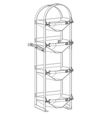 Holman Van Storage System Refrigerant Tank Rack, Holds Four 30 lb Tanks/Two 50 lb Tanks, Steel - 40101