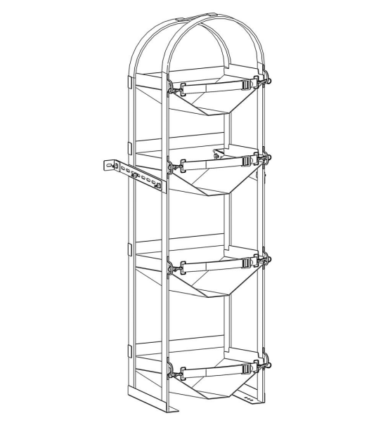 Holman Van Storage System Refrigerant Tank Rack, Holds Four 30 lb Tanks/Two 50 lb Tanks, Steel - 40101