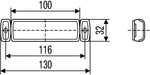 HELLA Side Marker Light - LED, Side Marker Light- LED, Black Trim, 8645 LED Bulb - 008645011