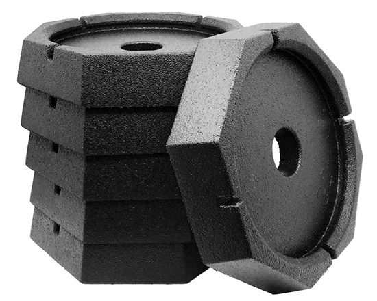 SnapPad Leveling Jack Foot Pad, Fits 9 in Round Jack ft, 11 in Diameter, Black, Set Of 6 - XTRSP6