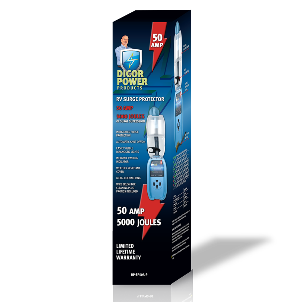 Dicor Corp. Surge Protector, 50 amp, Up To 4200 Joules - DP-SP50A-P