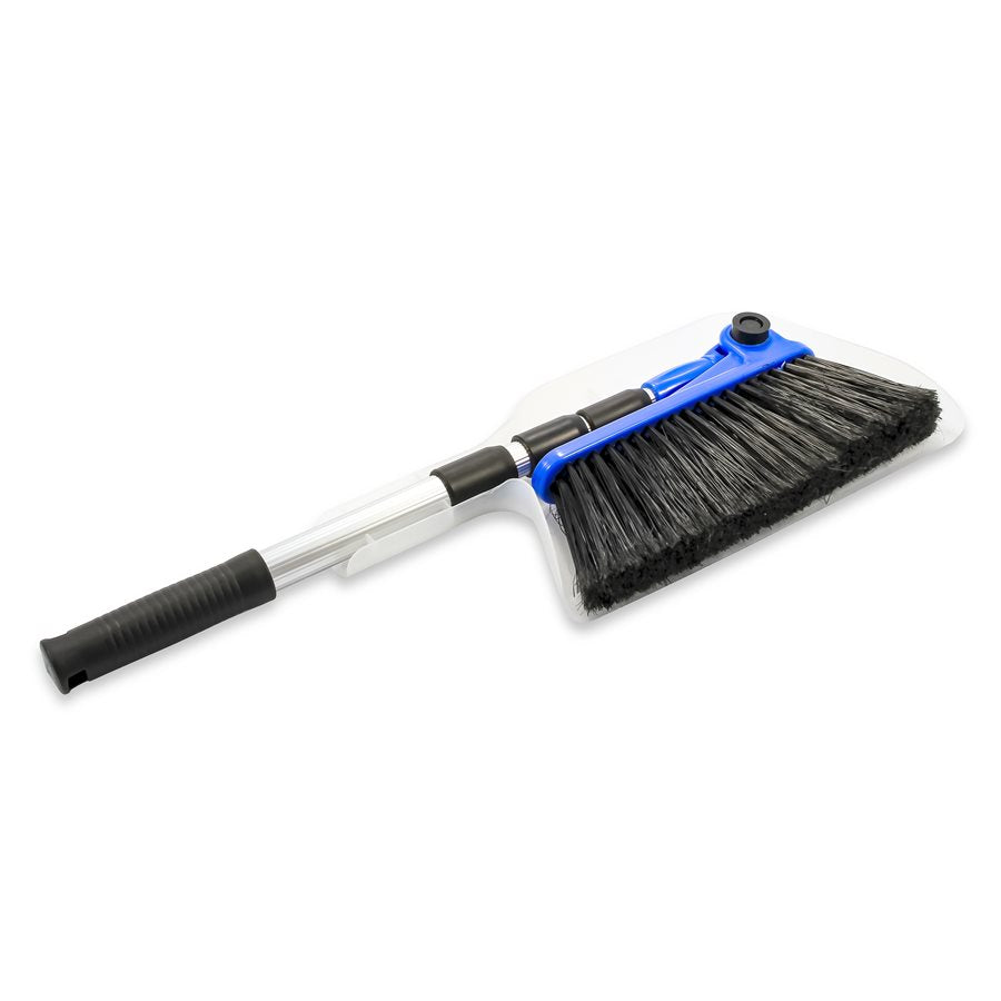 Camco Broom, Telescoping 24 in to 52 in Length Handle, Soft Bristled Head, Aluminum Handle - 43623