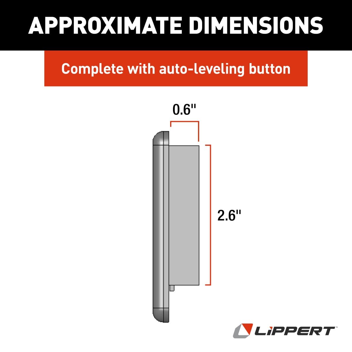 Lippert Leveling System Touchpad, Black And Gray, 3.6 in Length x 5 in Width - 421484