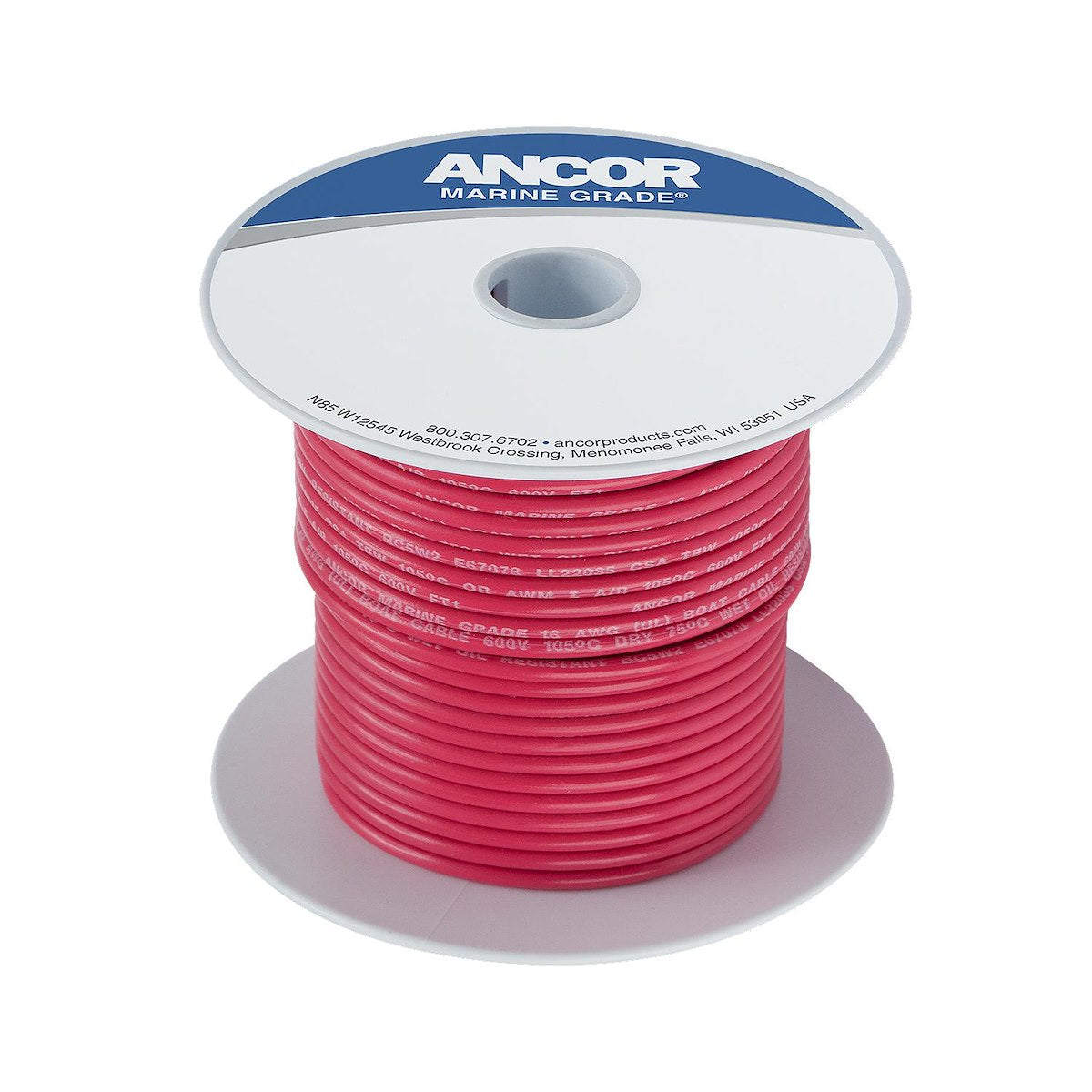 Ancor Primary Wire, 14 Gauge, Red, 100 ft Spool - 104810
