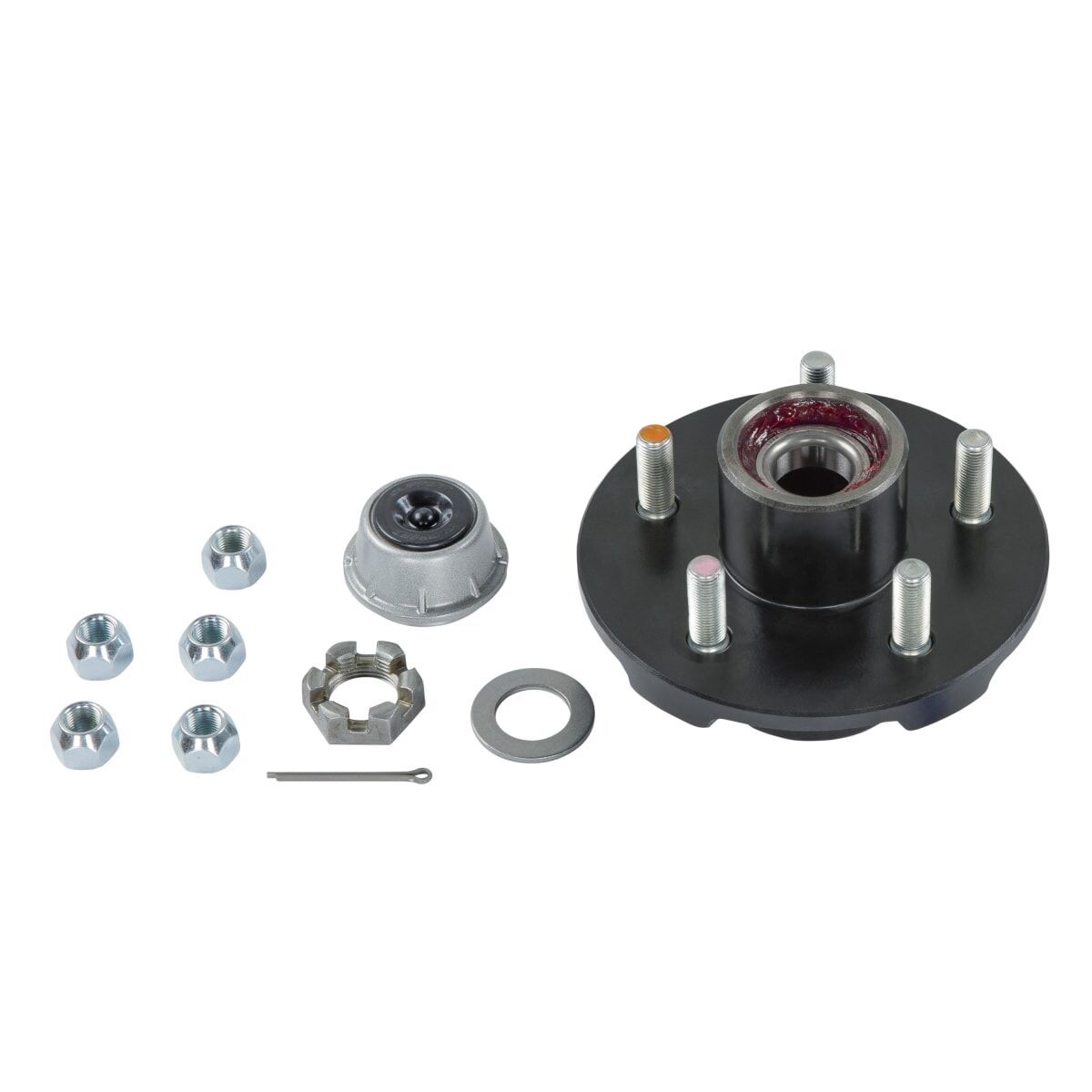 Lippert Trailer Axle Hub, Fits Lippert 3500 lb Idler Axles, 5 x 4-1/2 in Diameter Bolt Pattern, 3500 lb Capacity - 2024013263