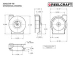 ReelCraft Sales Hose Reel, 5005 Series, 16-3/4 in Length x 7-1/4 in Width x 17-5/8 in Height, Red - A5850OLP