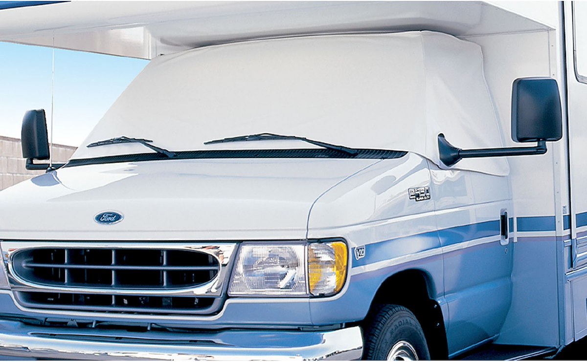 Adco Windshield Cover, For Class C Sprinter Motorhomes Manufactured 2007 To 2023, White - 2423