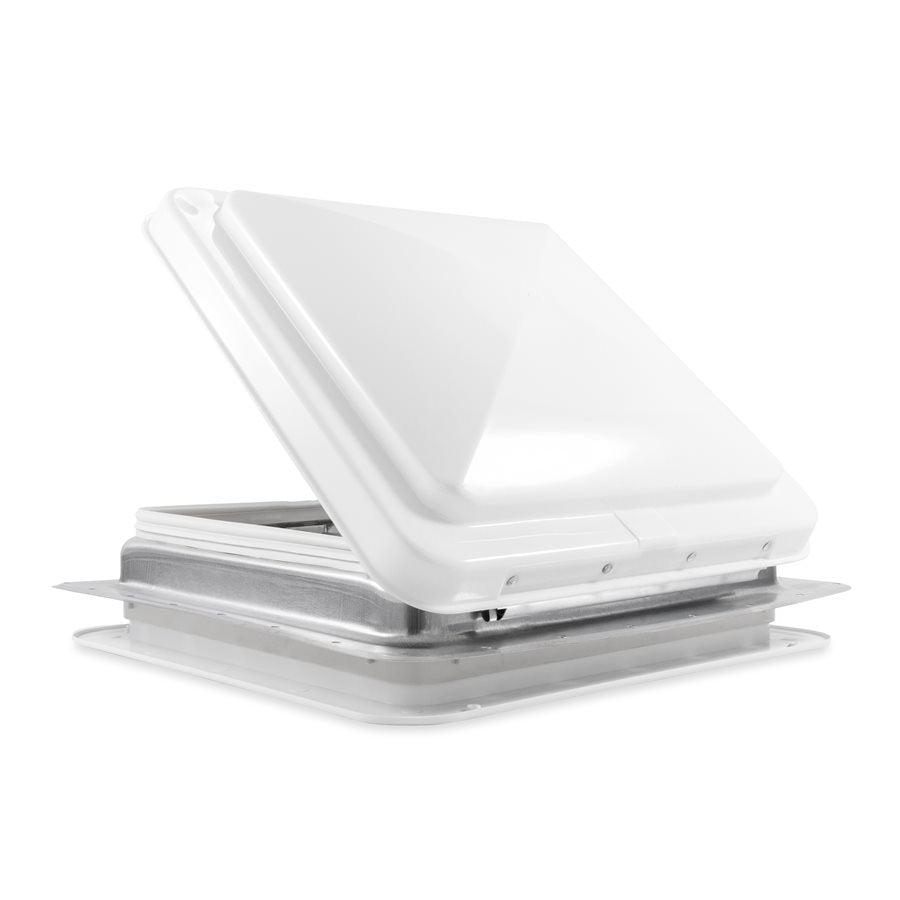 Camco Roof Vent, For 14 in x 14 in, White, Aluminum Base With Plastic Cover - 40480