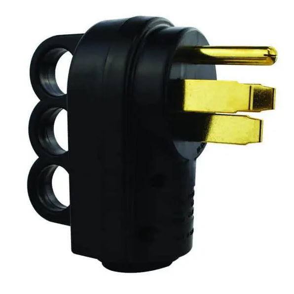 Hughes Auto Power Cord Plug End, 50 amp, Black - 50APLUG