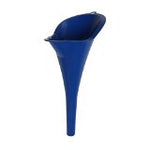 WirthCo Funnel, 5-3/4 in x 11-1/4 in, 4 in Spout Length x 7/8 in Spout Diameter, Blue - 32855